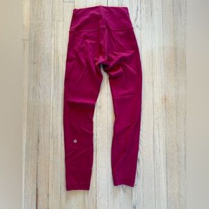 Lululemon Wunder Train Leggings Pomegranate Size 4